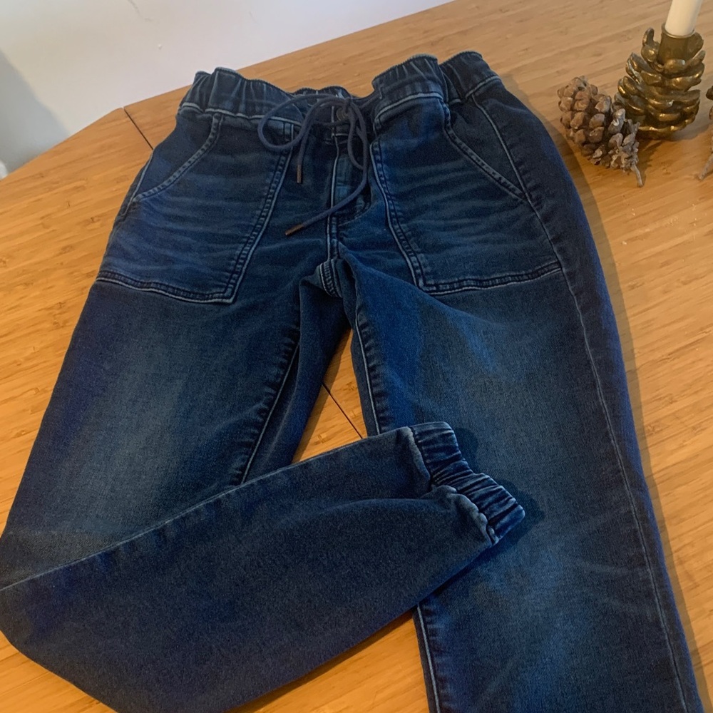 Dark Blue Denim Joggers